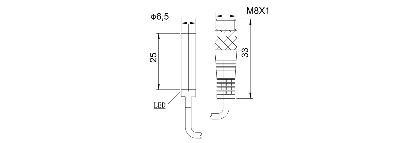 ∅6,5mm猪尾插