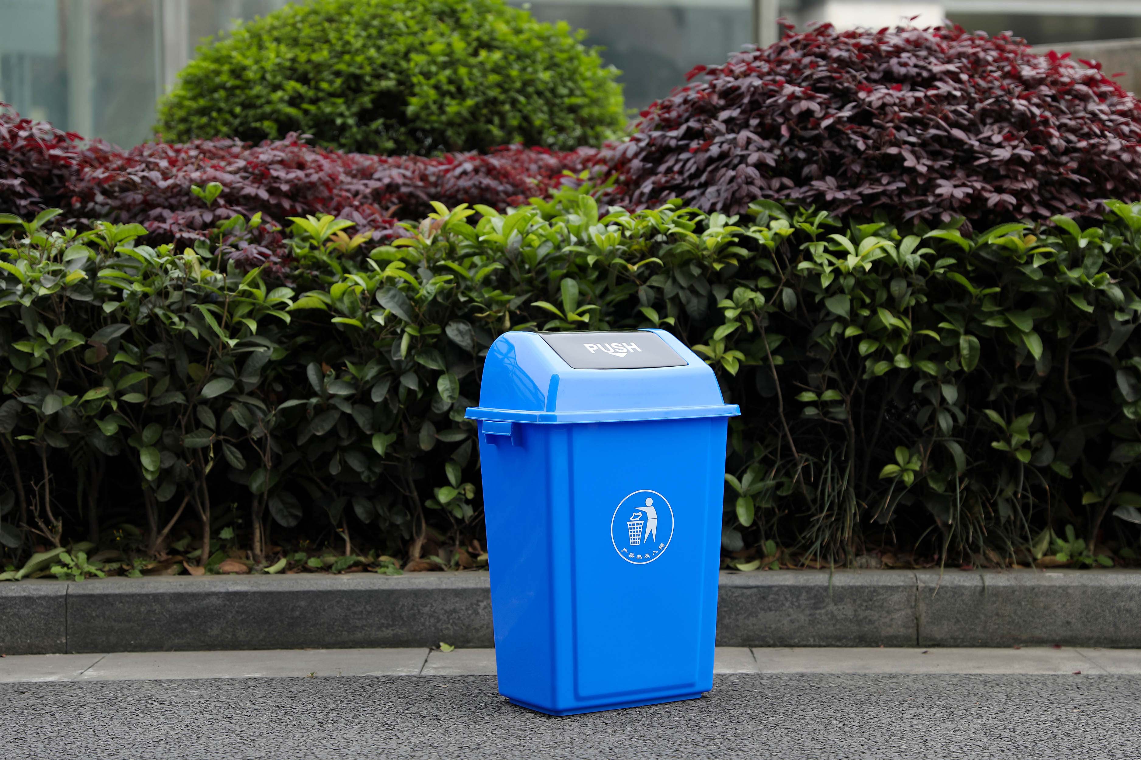 户外分类钢木垃圾桶YTD07 - 青岛鑫金邦清洁设备有限公司