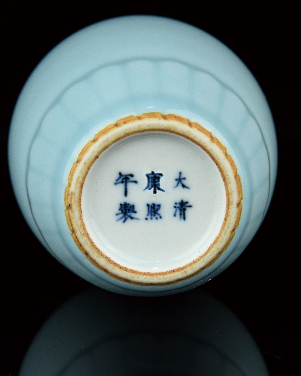 3.清康熙天青釉长颈瓶5