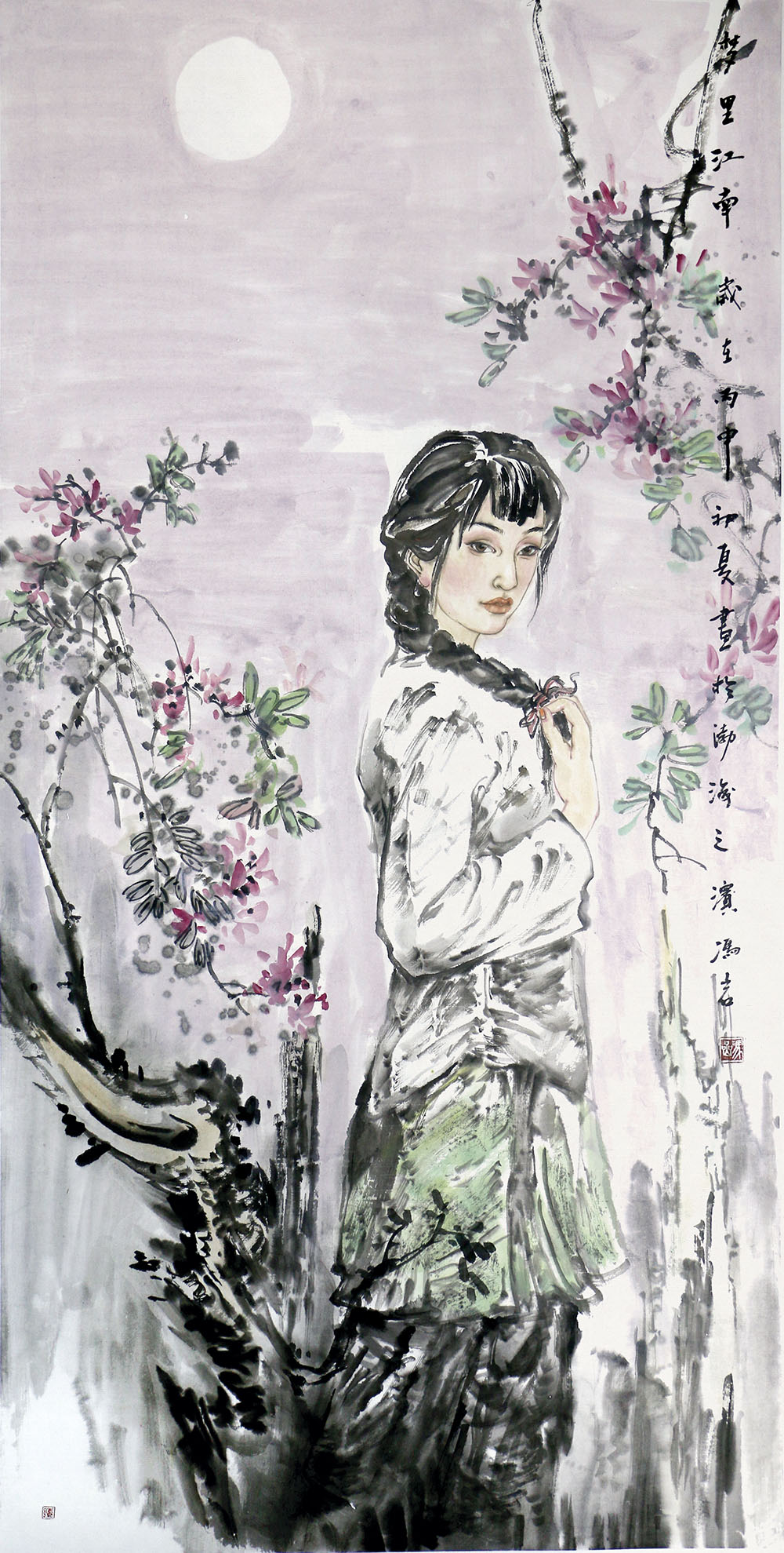 冯岩《梦里江南》69x138cm