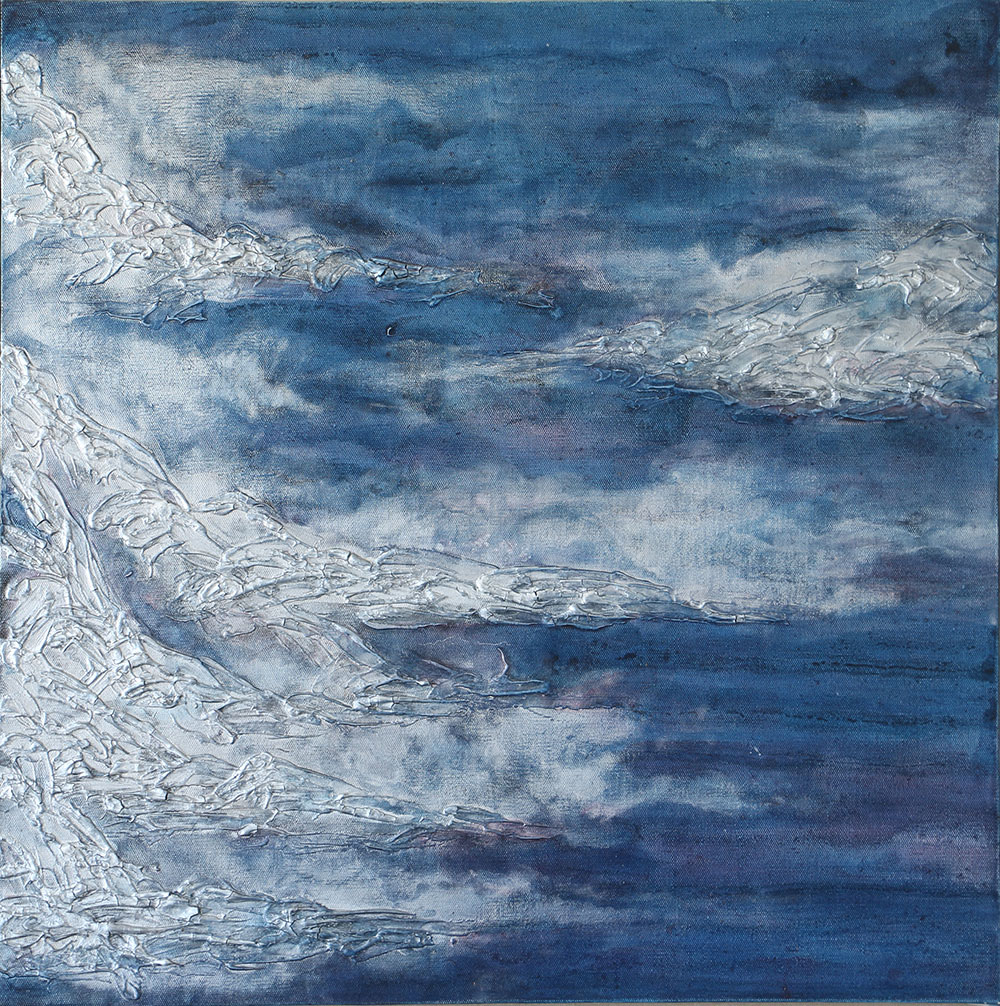 3.詹滢《山之上之二》80×80cm2013年综合材料