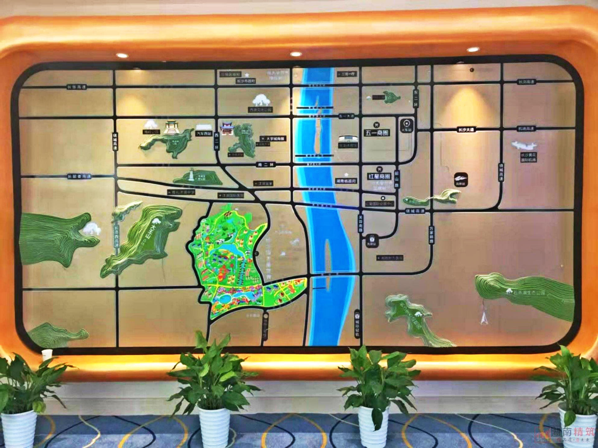 壁挂地形区位沙盘-北京维亚视野文化艺术传播有限公司