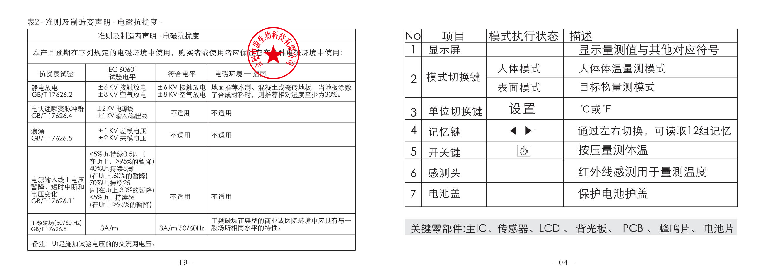 医用红外额温计说明书图片