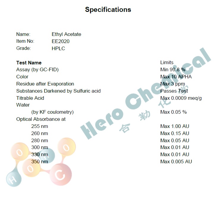 EE2020-HPLC乙酸乙酯SPEC
