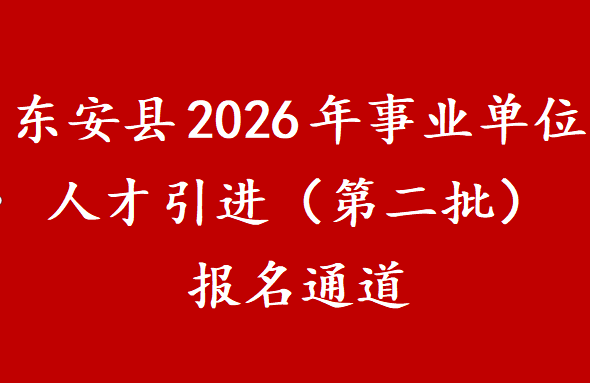 东安县2026年事业单位人才引进（第二批）报名通道