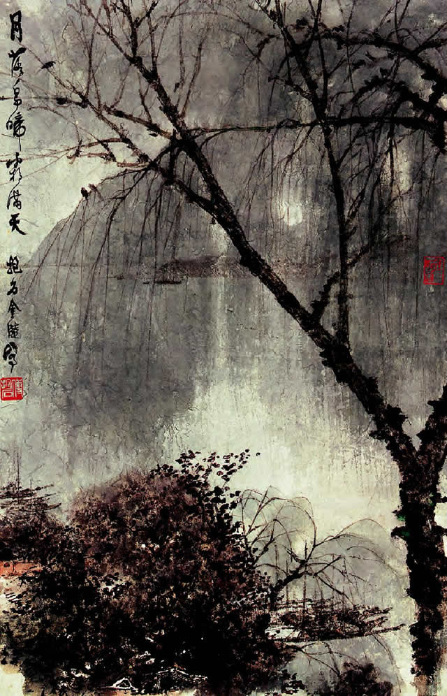 张继《枫桥夜泊》诗意图