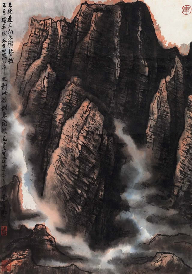 李可染  赤城霞