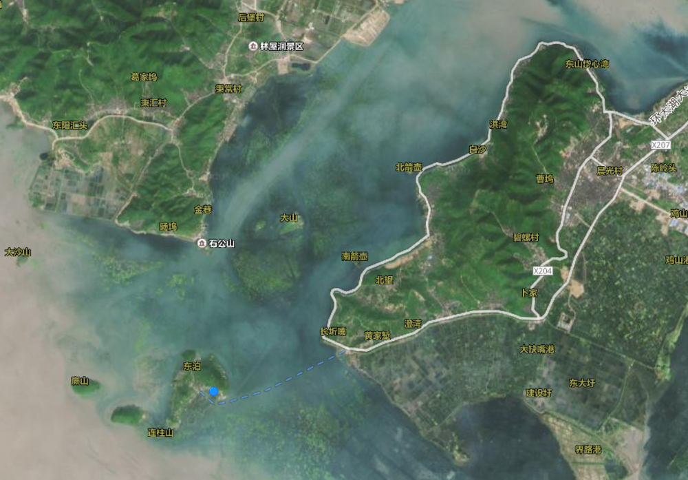 三山岛卫星图