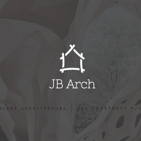 由不相连的线条制成的房屋轮廓，文字为“ JB Arch”