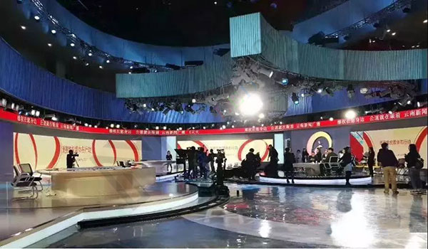 P3.91 indoor HD LED rental screen installed in Yunnan TV station project