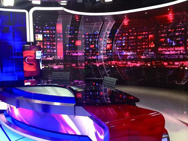 P3.91 indoor HD rental LED display installed in C03 studio of Chinese International Channel