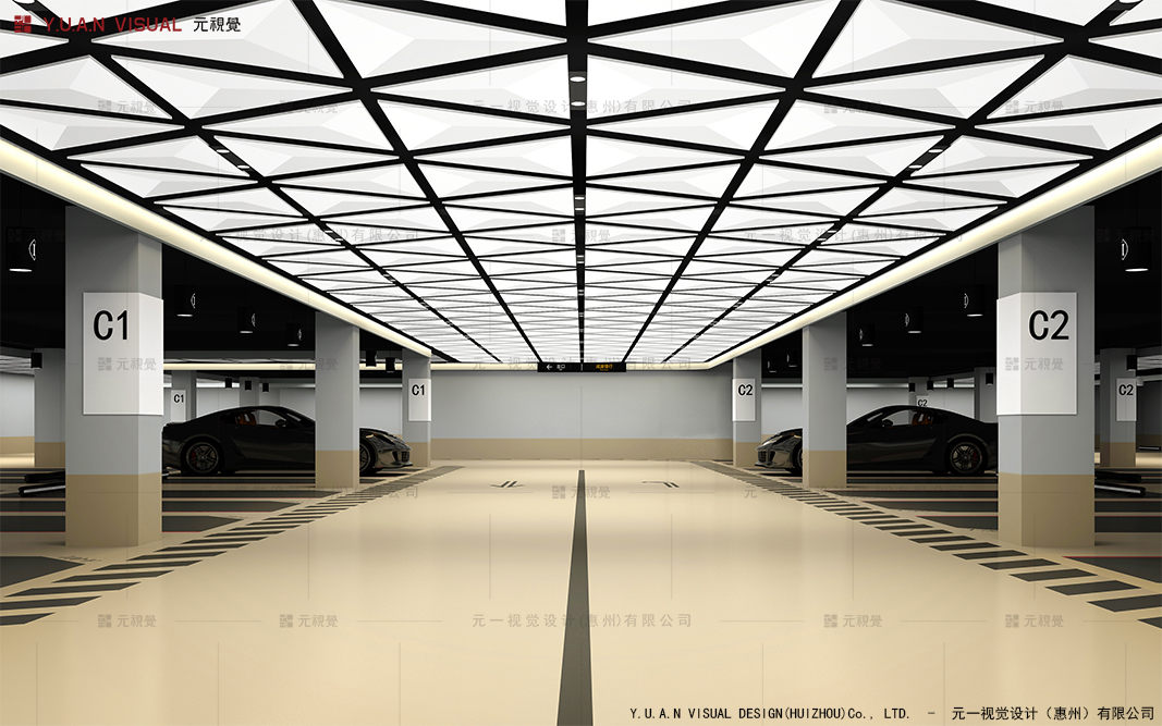 酒店项目地下车库设计方案 元一视觉设计 惠州 有限公司