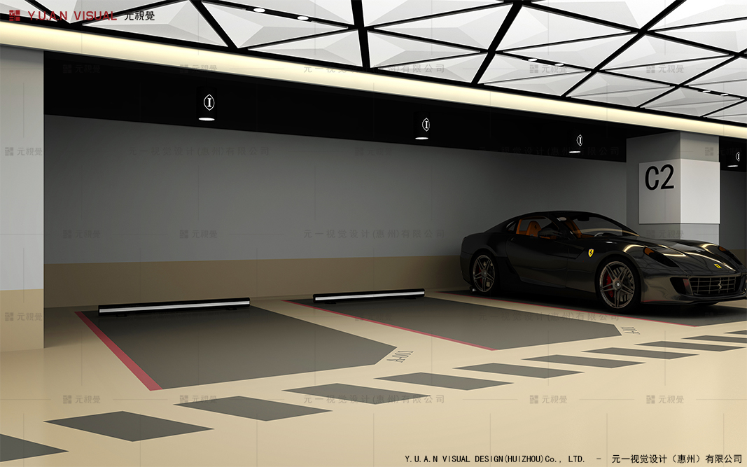酒店项目地下车库设计方案 元一视觉设计 惠州 有限公司