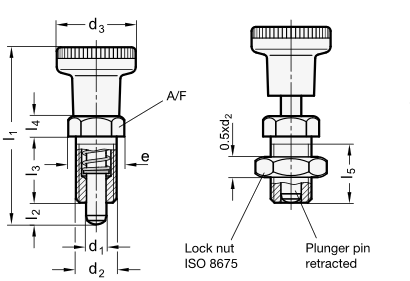旋钮柱塞分度销是一种内置弹簧结构精密的用于快速调控机械设备位置的