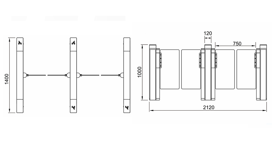 方形速通门JS-STM003参数