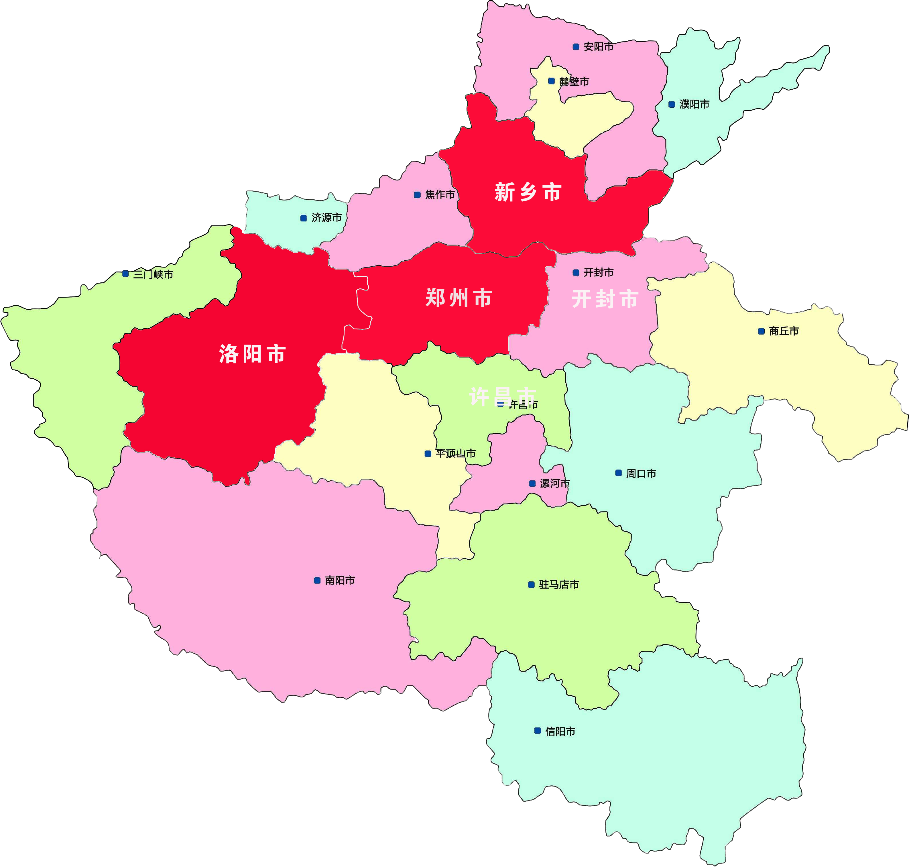 河南省各市县地图全图图片