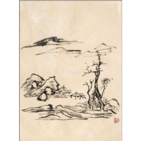 未标题-1_0006_5黄宾虹-1865-1955-山水图19.4x27.4cm