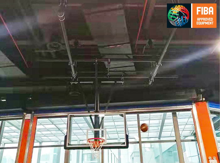 悬空电动折叠篮球架