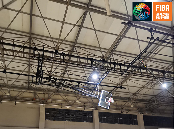电动悬空折叠篮球架