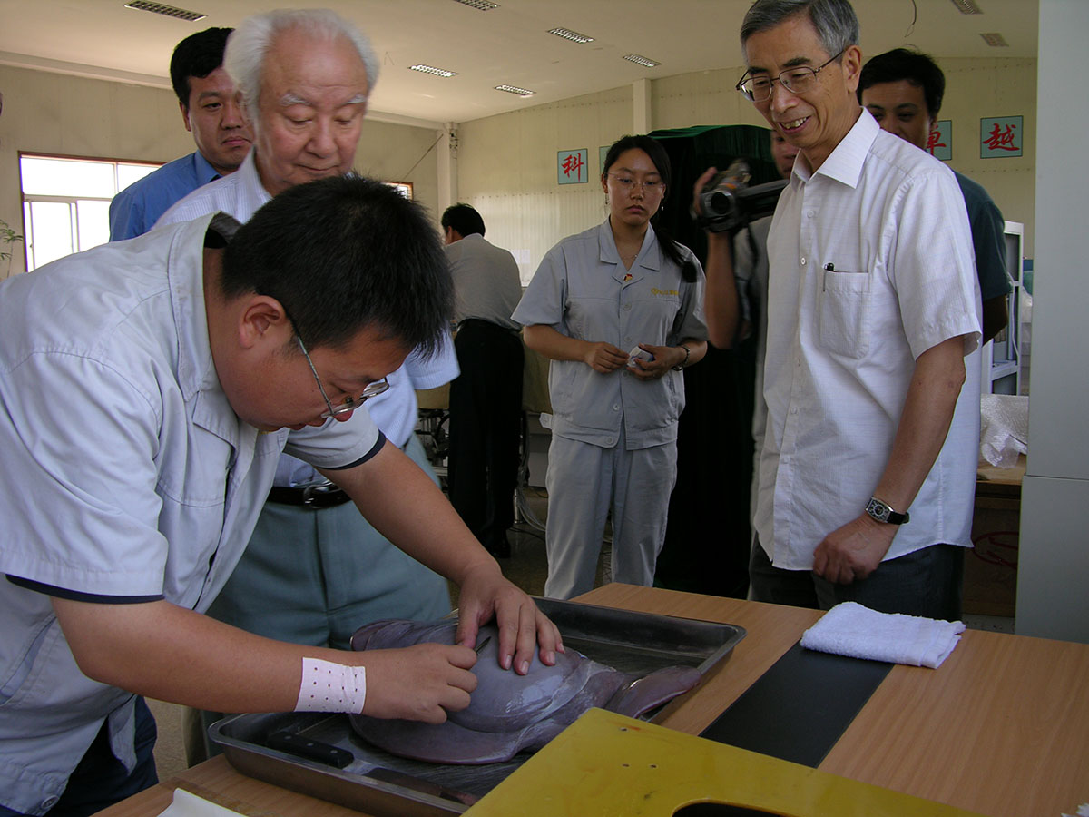 国际医学生物工程科学院院士杨子彬与中国工程院院士倪光南现场指导