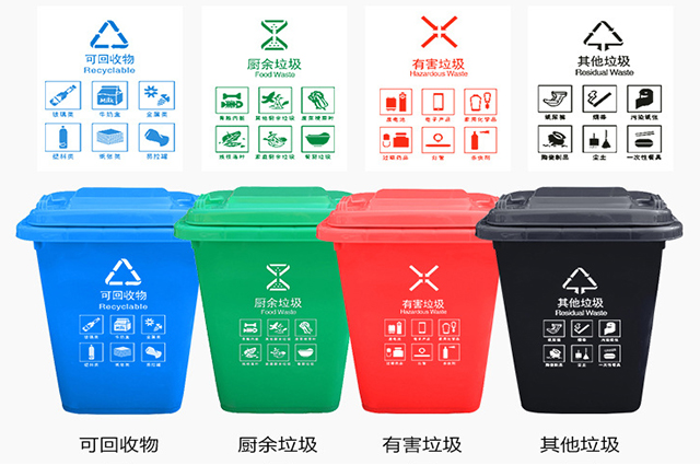 食堂垃圾桶图片