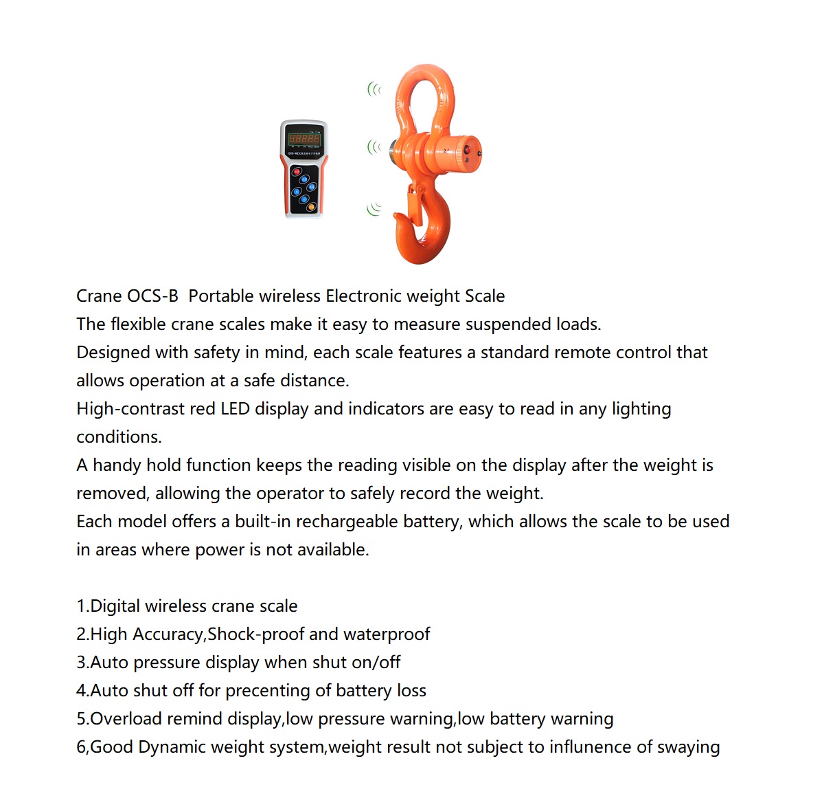 OCS-BP-digital Crane Scale-Mechanotronics-Load Cell Manufacturer ...