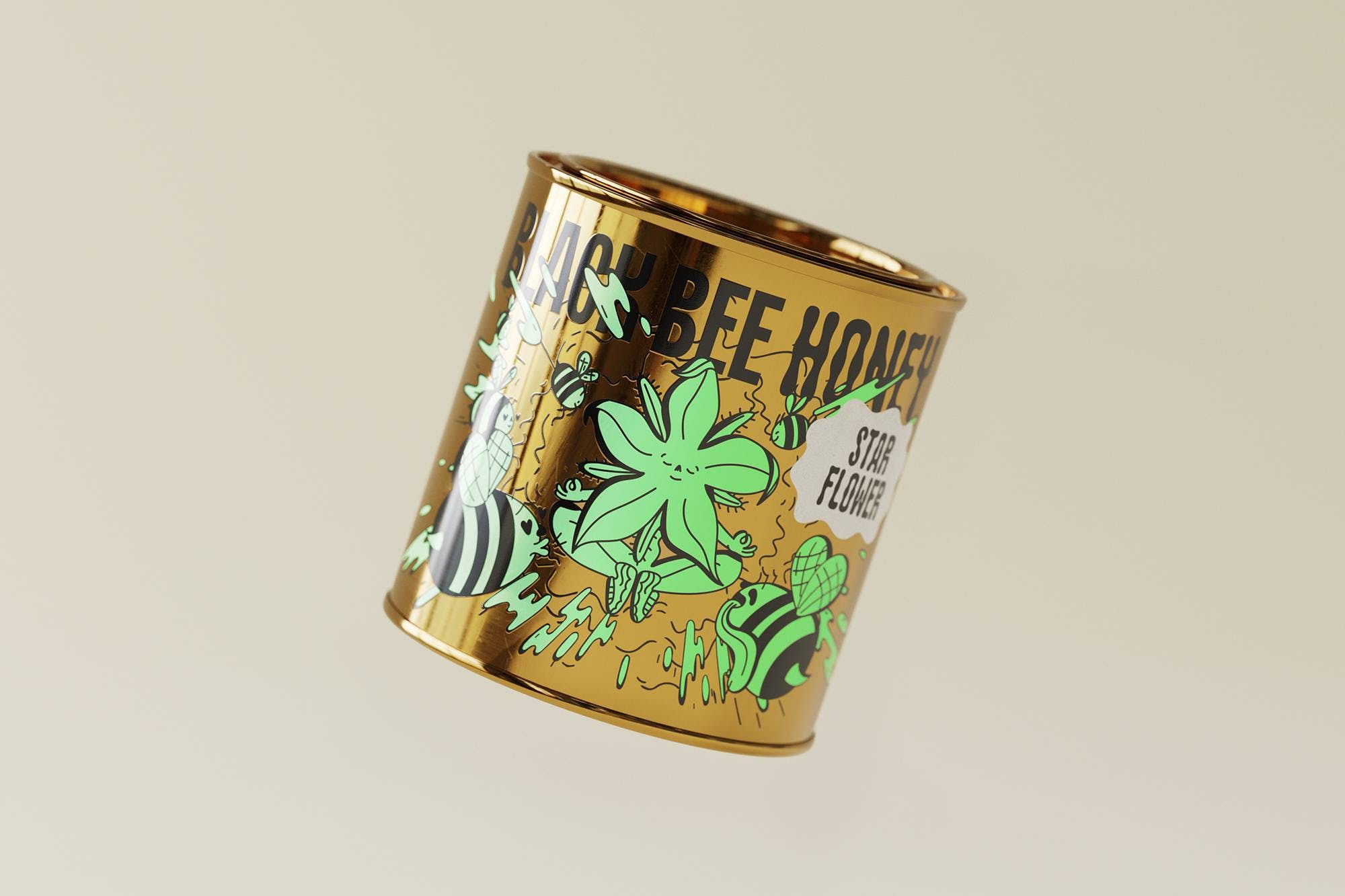 Logo, branding and packaging for British single origin Black Bee Honey designed by OMSE