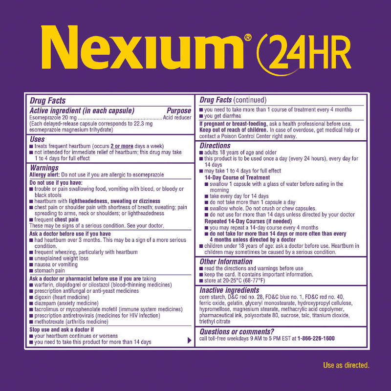 美国胃药nexium的功效图片