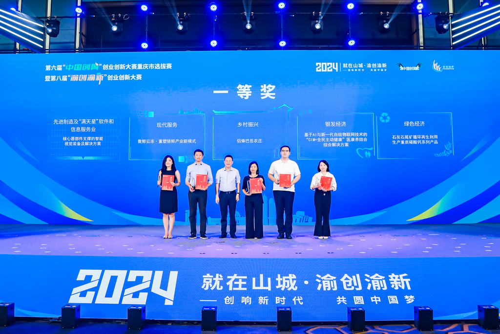五项目获得各赛道第一名。重庆市人力社保局 供图