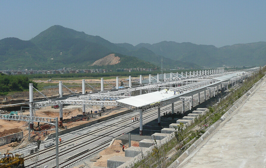 承检温福铁路温州南至福州段新建工程霞浦站台雨棚检测