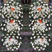 769-119朵-78白菊、38白百合、3橙色扶郎花、多种绿叶