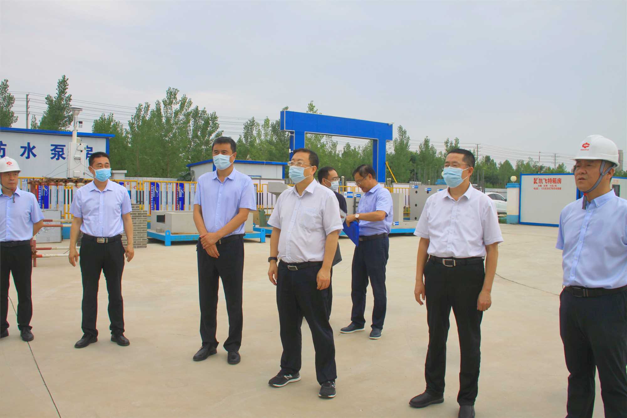 张龙生,王国元到永年区第一中学项目部检查指导工作-中煤建安集团六十