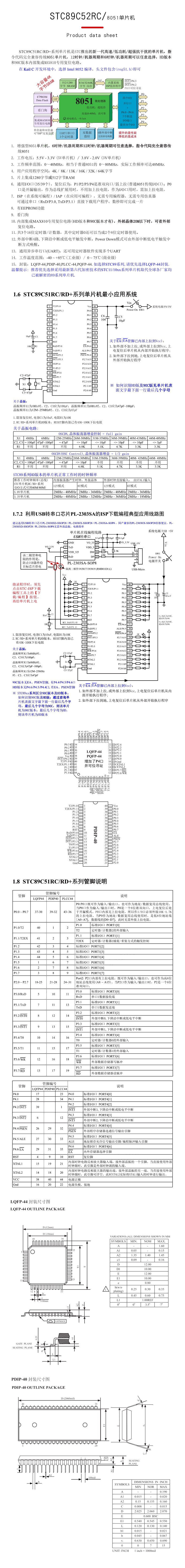 STC/STC89C52RC-40I/DIP-40-56398-深圳优信电子科技有限公司