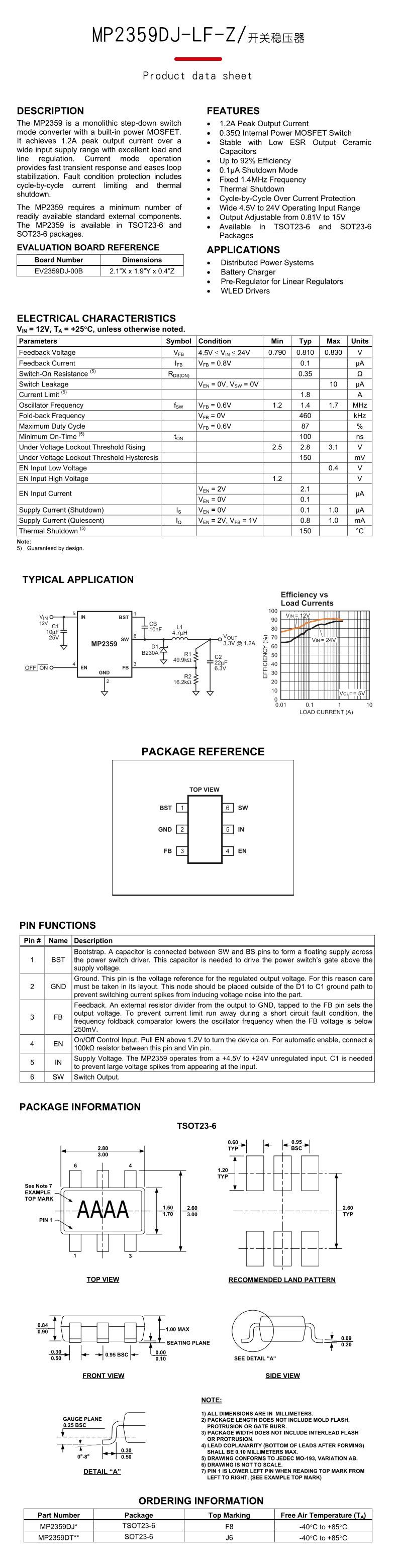 MPS/MP2359DJ-LF-Z/SOT23-6-56775-深圳优信电子科技有限公司