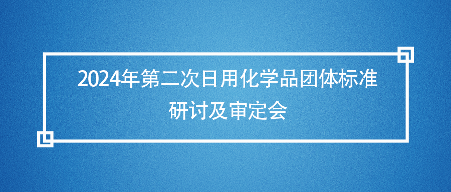 2024年第二次日用化学品团体标准研讨及审定会成功召开