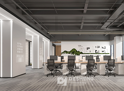 带月牧歌生态农业办公室装修效果图：以现代简约为基调，简洁的线条，黑白灰的色调，让空间充满质感