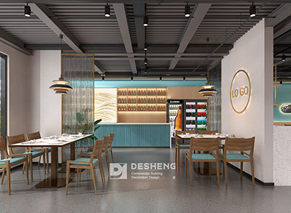 二只羊西北菜餐厅装修效果图：客户的初步需求里已规划出需要一楼做厨房、明档、收银区及面向一般客户的散座区，二楼为偏商务的包间区。