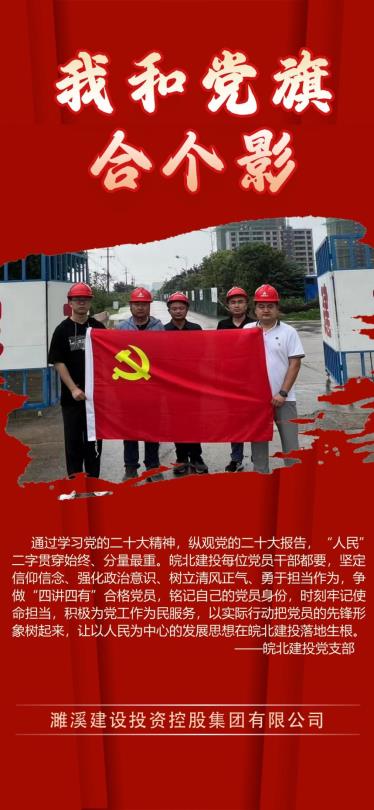 3和党旗合影(皖北建投党支部）