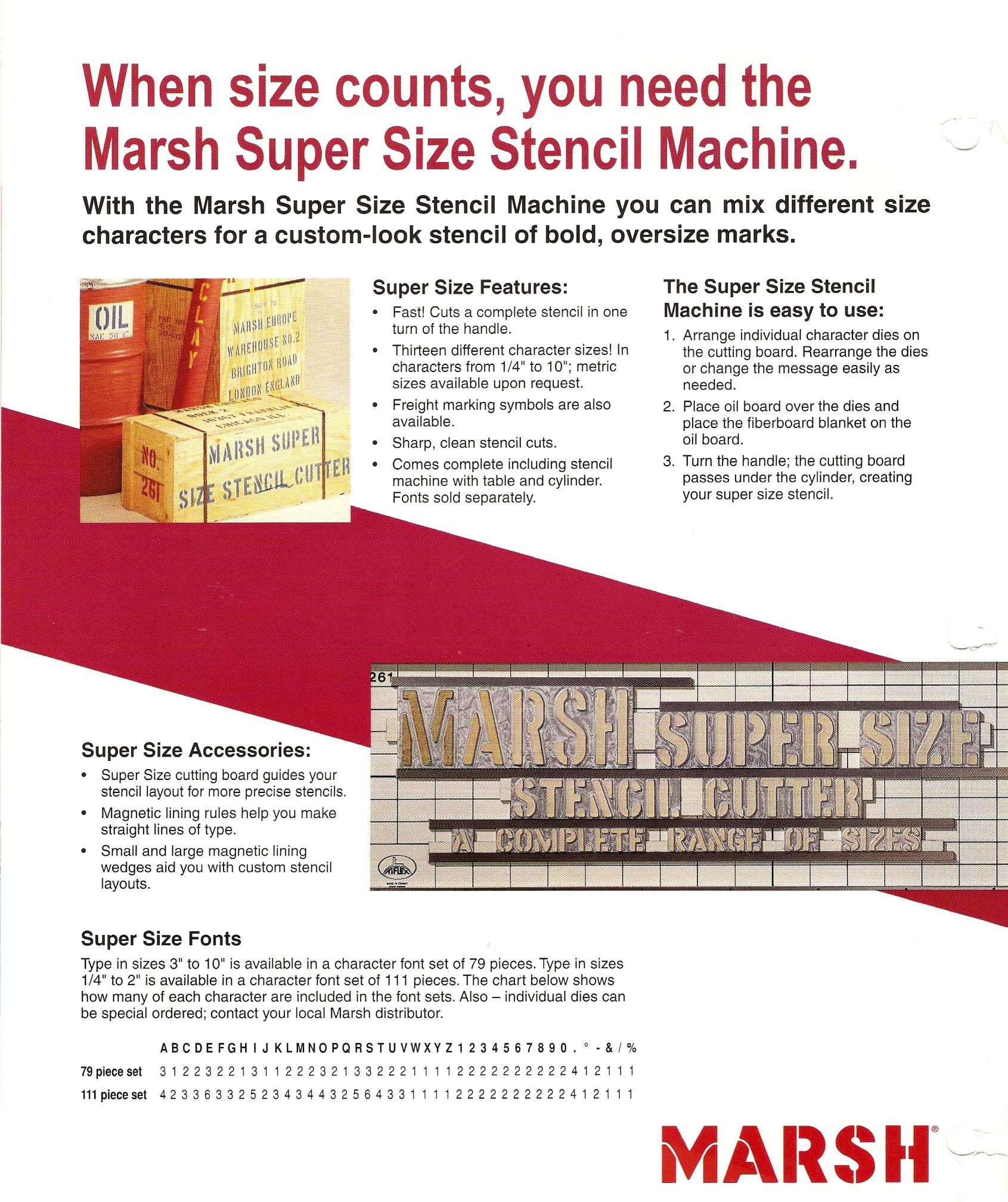 Stencil Machines; SUPER SIZE MARSH STENCIL MACHINE