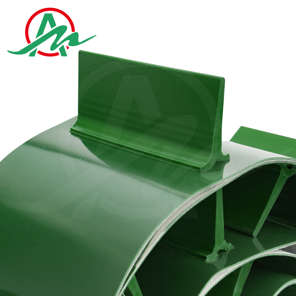 绿色PVC挡板输送带3