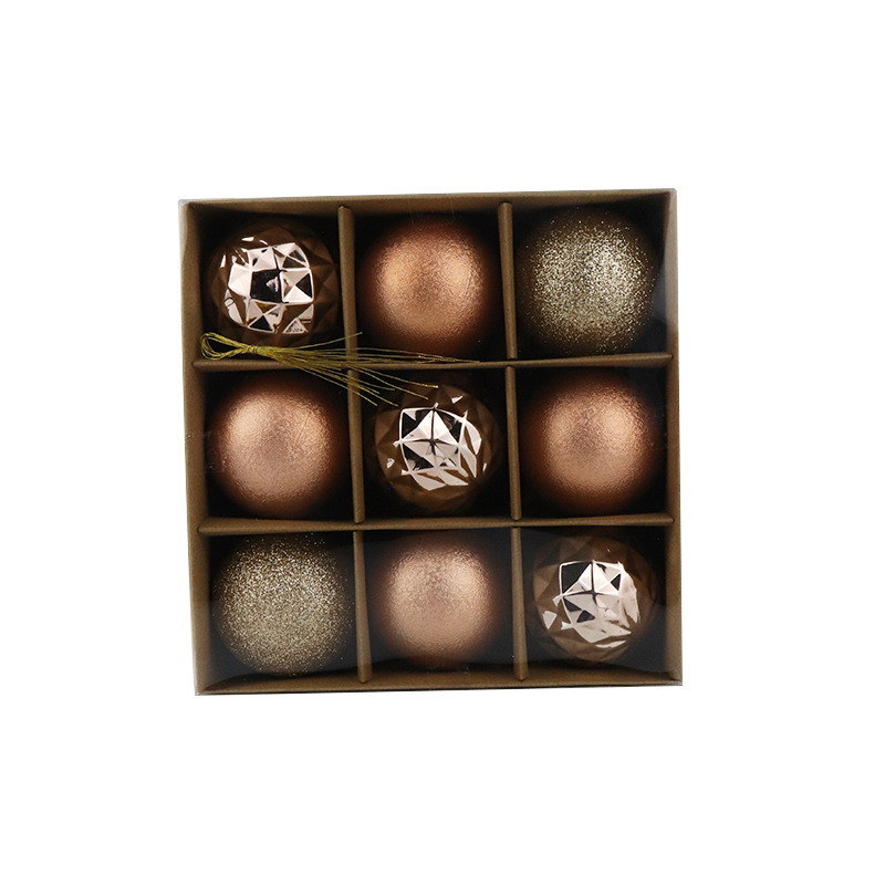 6cm 9pcs Christmas Ball Paper Box Set-Diarock