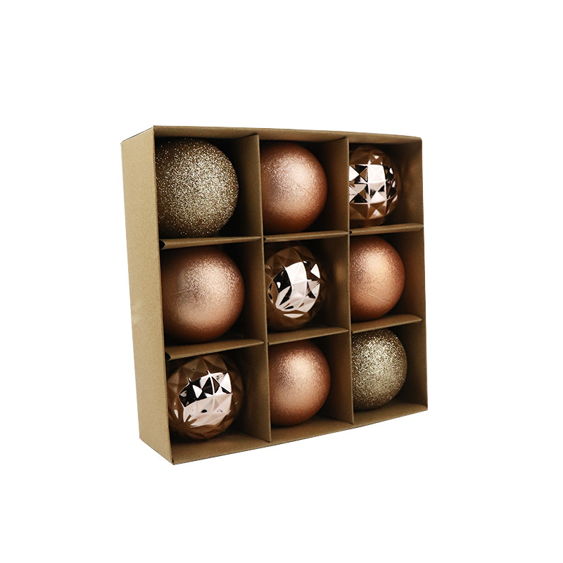 6cm 9pcs Christmas Ball Paper Box Set-Diarock