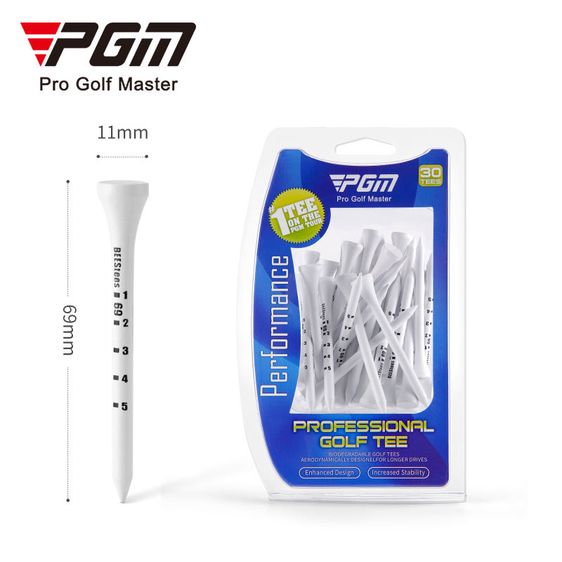 PGM QT029 30pcs one box white golf tees custom logo wood golf tee with ...