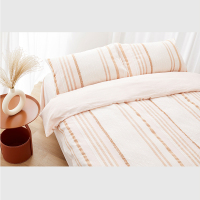 产品图片花外淘宝截图-花外home粉色条纹提花地中海风复古纯棉四件套新疆棉床单2022新款1