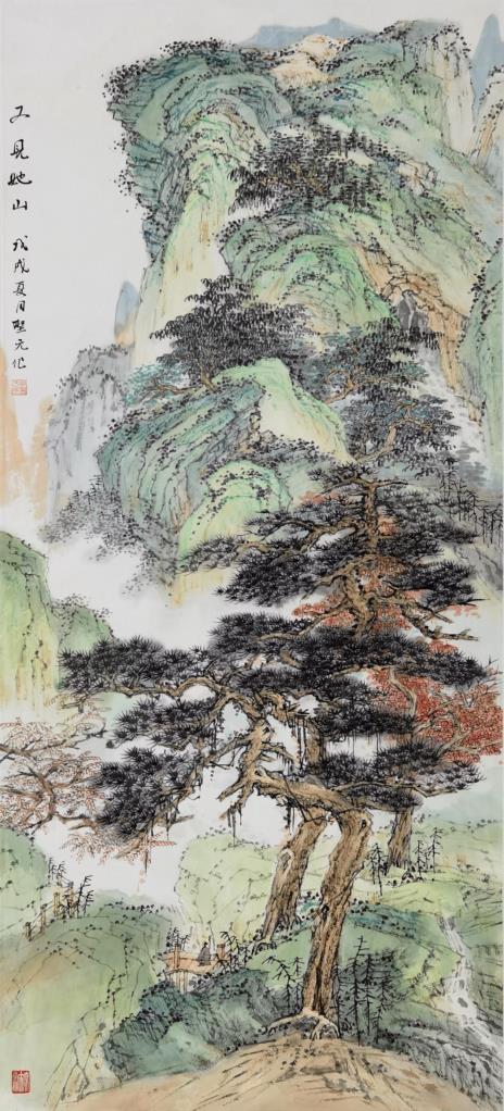 37《又见她山》 98X44cm 2018年 胡圣元