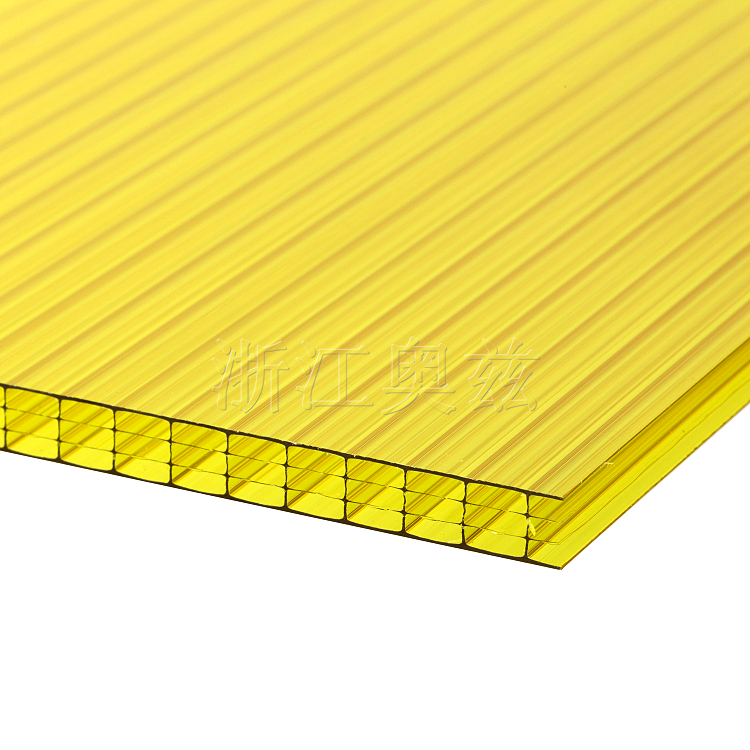 阳光板四层中空聚碳酸酯pc板卡布隆polycarbonatesheet6