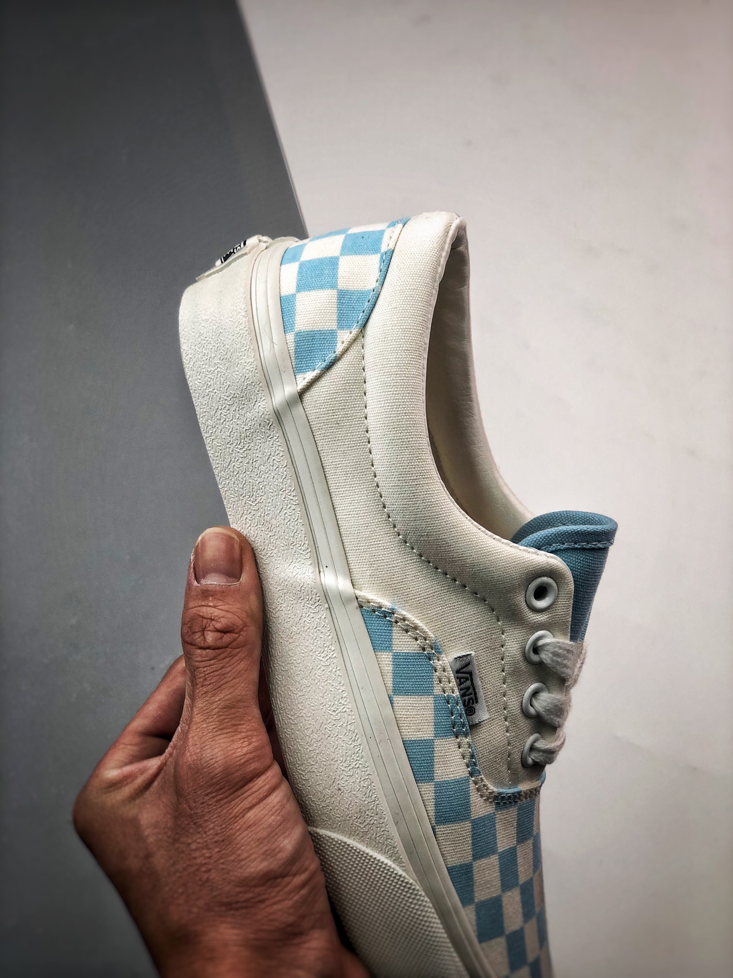 vans era 鸳鸯蓝白棋盘格