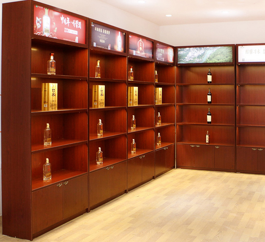 烟酒展柜定制酒庄酒柜名烟名酒陈列柜-商超展柜定制-南京冠欧展览展示