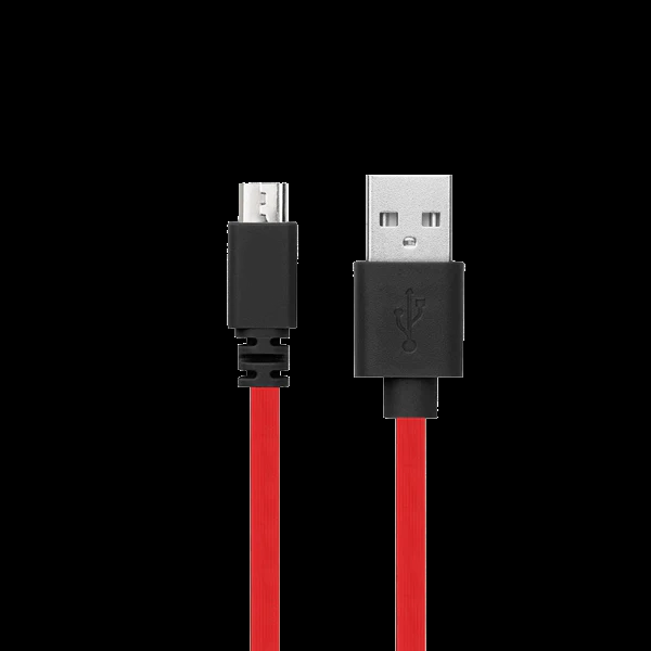 Flat240MicroUSBCableRed