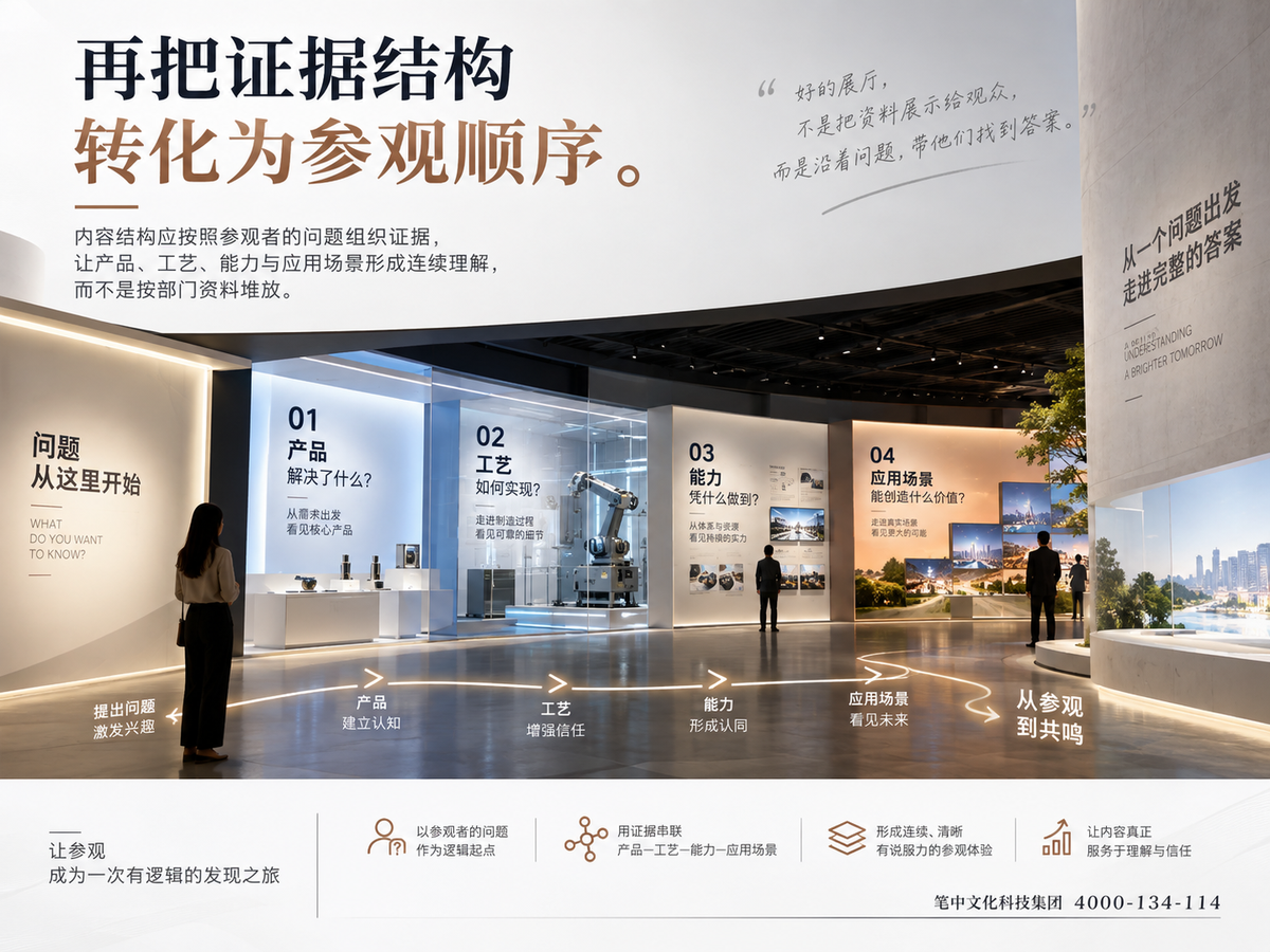 企业展厅资料很多却讲不清？用三层证据结构组织内容
